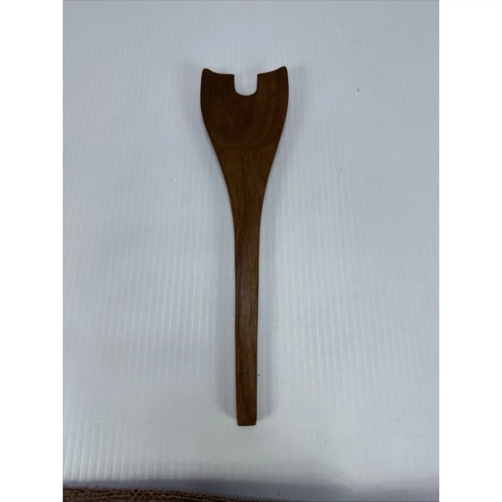 Vintage Teak Danish Modern Salad Serving Set 12